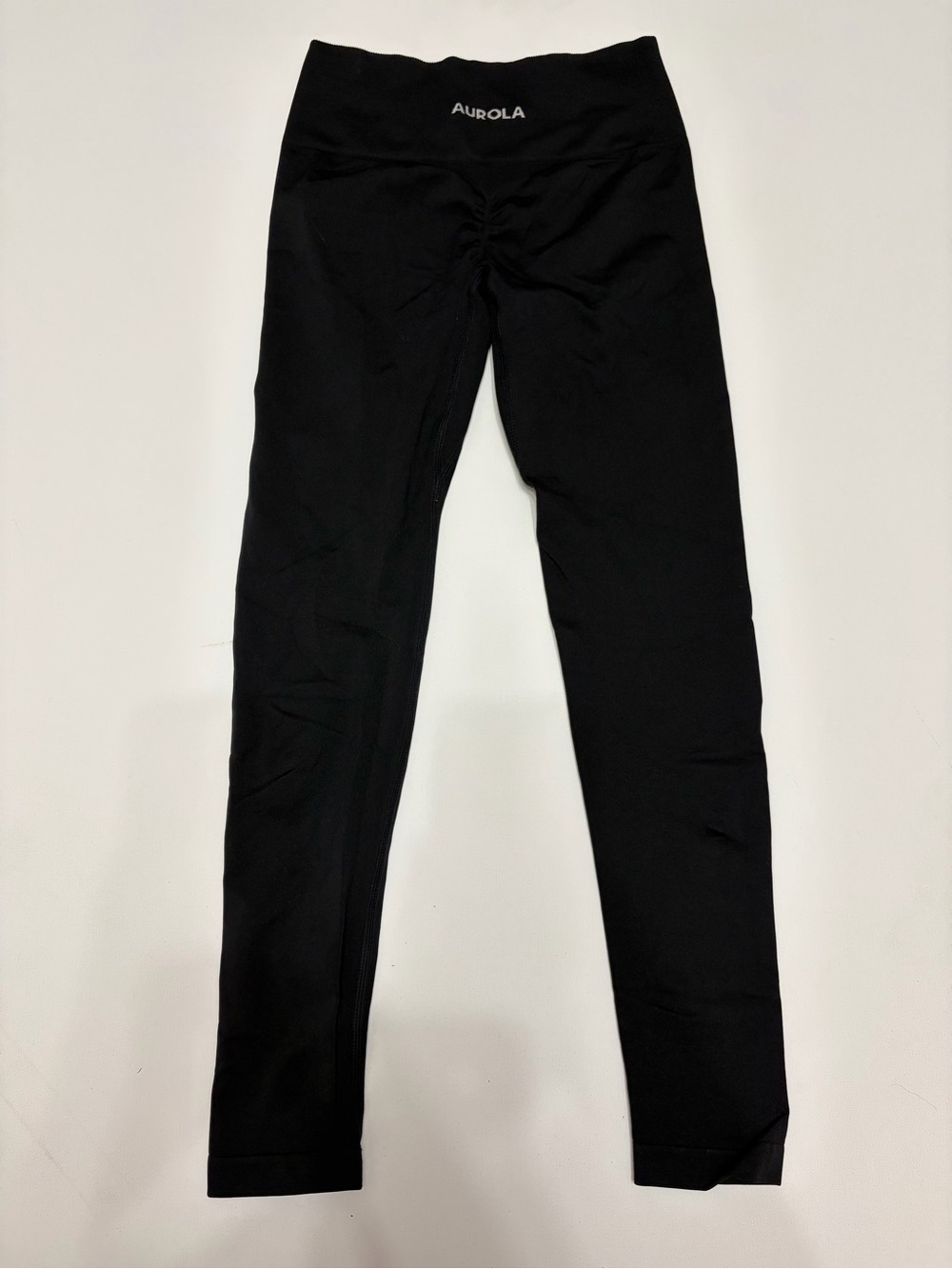 Aurola Black High-Rise Performance Leggings SZ S trendy active wear neutral